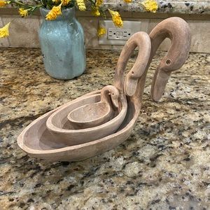 Hand Carved Nesting Ducks